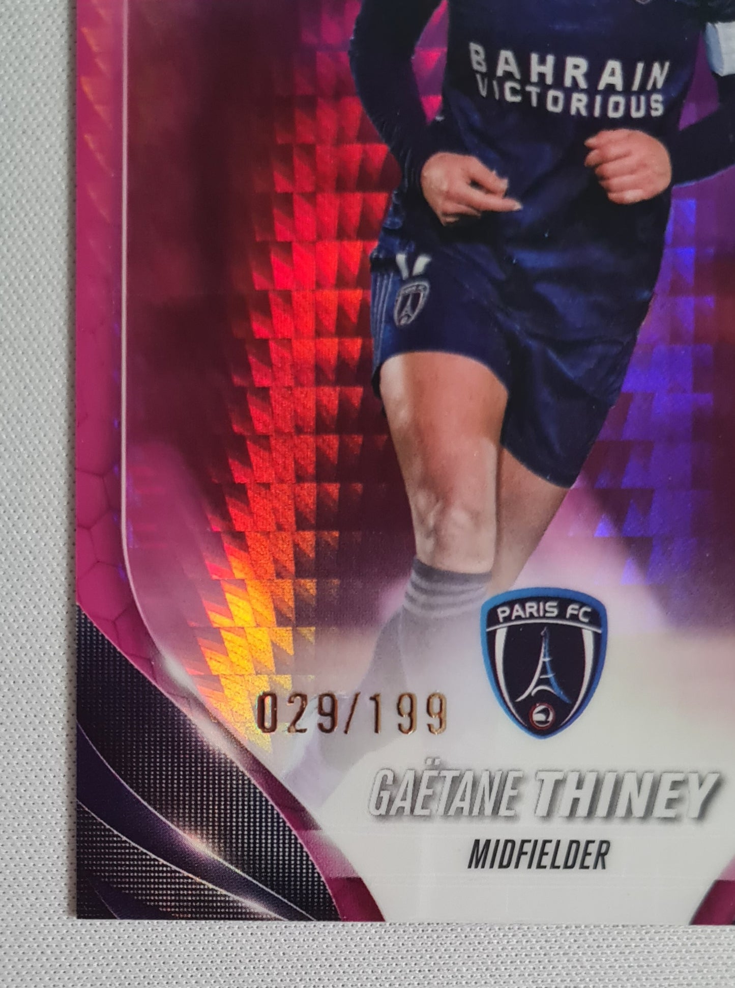 Gaetane Thiney - 2023/2024 Topps Chrome UEFA Women's CL Pink Prism /199 #23 Paris FC
