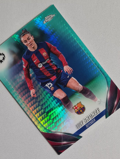 Lucy Bronze - 2023/24 Topps Chrome UEFA Women’s CL Aqua Prism #88 FC Barcelona