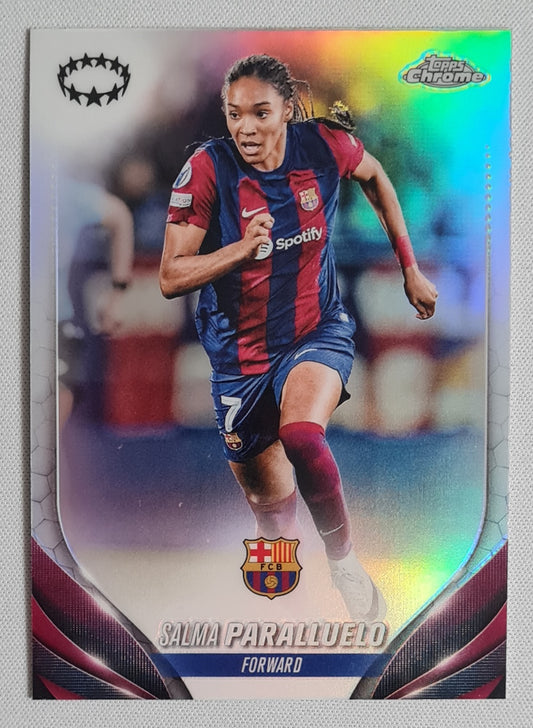 Salma Paralluelo - 2023/24 Topps Chrome UEFA Women's CL Refractor #7 FC Barcelona