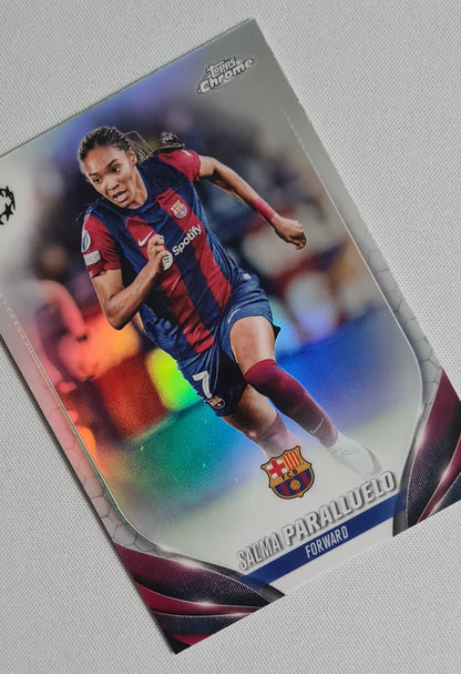 Salma Paralluelo - 2023/24 Topps Chrome UEFA Women's CL Refractor #7 FC Barcelona