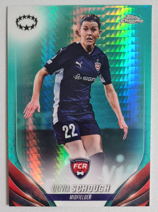 Olivia Schough - 2023/24 Topps Chrome UEFA Women’s CL Aqua Prism #52 Rosengard