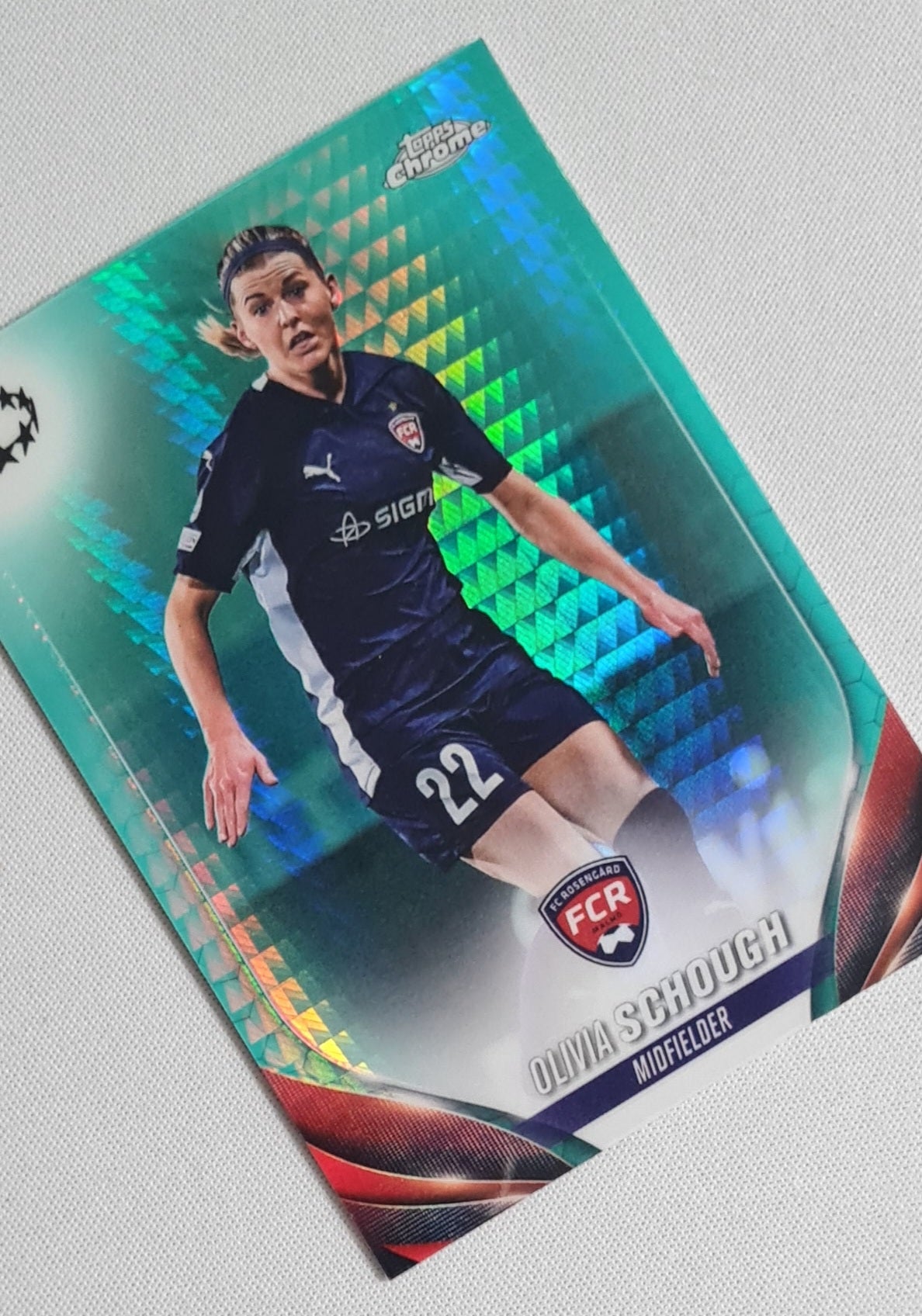 Olivia Schough - 2023/24 Topps Chrome UEFA Women’s CL Aqua Prism #52 Rosengard