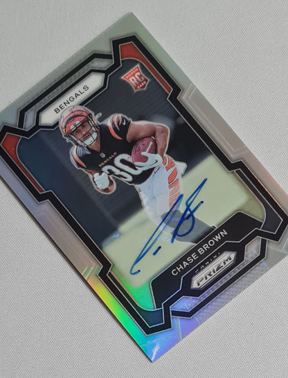 Chase Brown - 2023 Panini Prizm Football #318 (RC) Cincinnati Bengals /Autograph