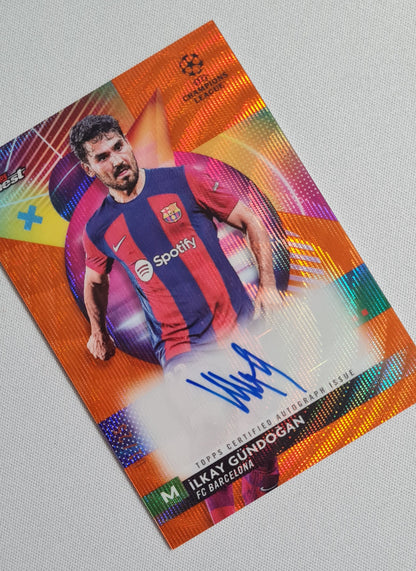 Ilkay Gundogan - 2024 Topps Finest Orange (CL) FC Barcelona /25 + Autograph
