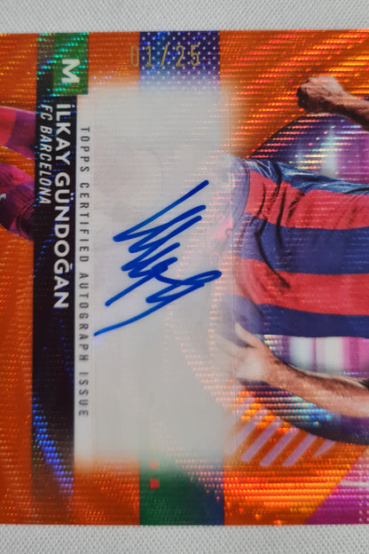 Ilkay Gundogan - 2024 Topps Finest Orange (CL) FC Barcelona /25 + Autograph
