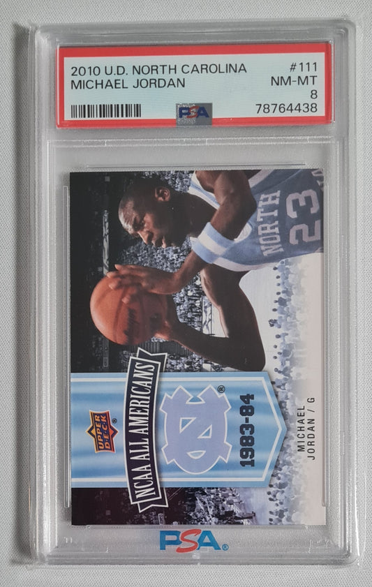 Michael Jordan - 2010/11 Upper Deck North Carolina (NCAA Basketball) #111 NCAA All Americans PSA 8