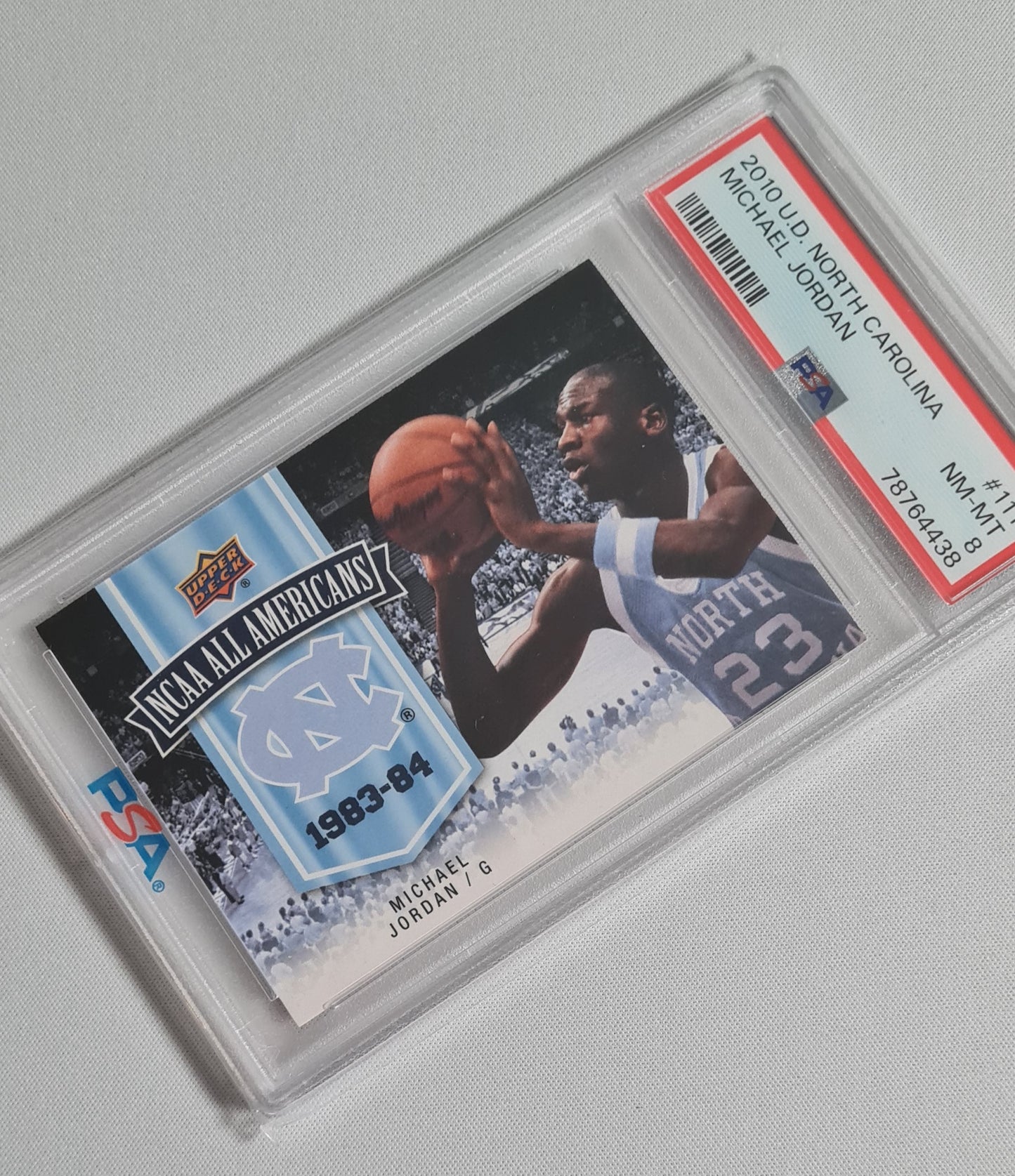 Michael Jordan - 2010/11 Upper Deck North Carolina (NCAA Basketball) #111 NCAA All Americans PSA 8