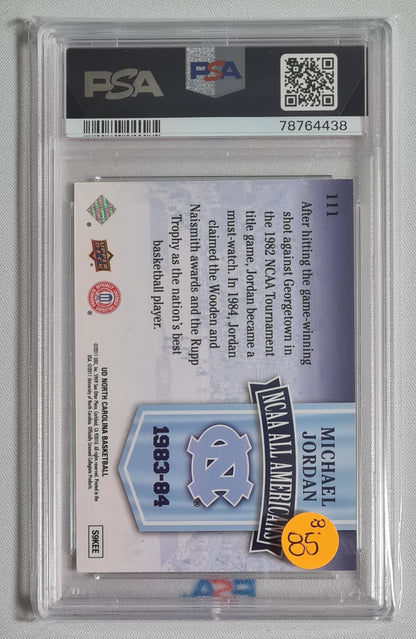 Michael Jordan - 2010/11 Upper Deck North Carolina (NCAA Basketball) #111 NCAA All Americans PSA 8