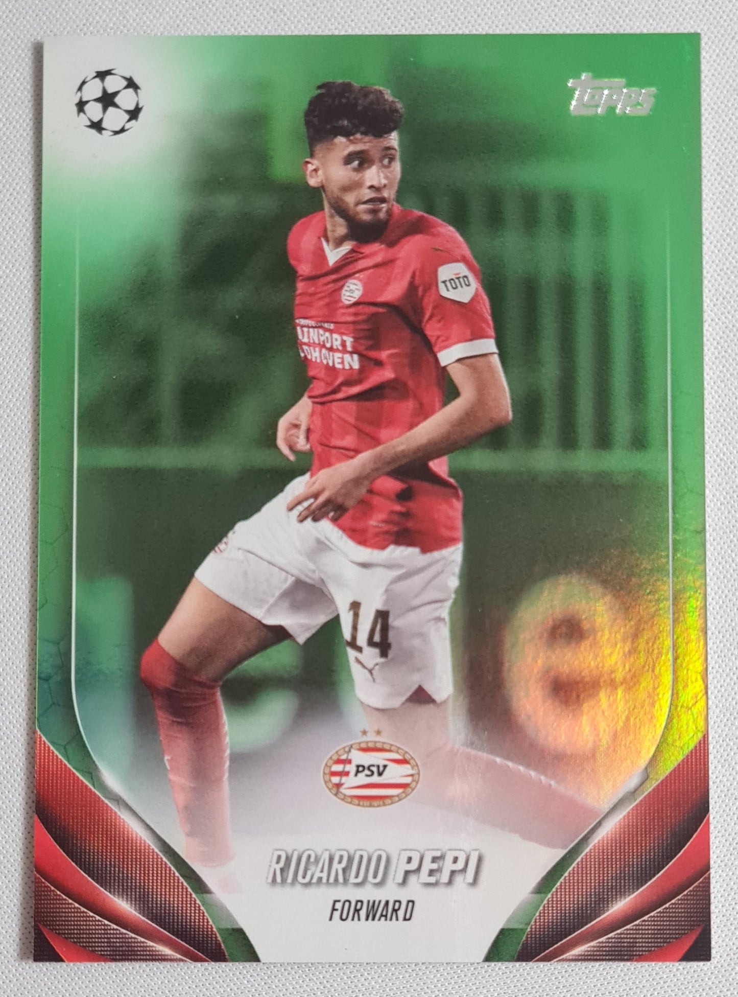 Ricardo Pepi - 2024 Topps #82 PSV Eindhoven (CL) Green Refractor /199
