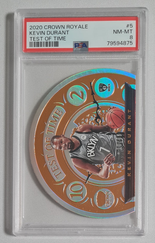 Kevin Durant - 2020 Crown Royale "Test of Time"#5 NBA Brooklyn Nets PSA 8 NM-MT