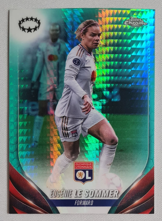 Eugenie Le Sommer - 2024 Topps Chrome #28 (CL) Aqua Refractor