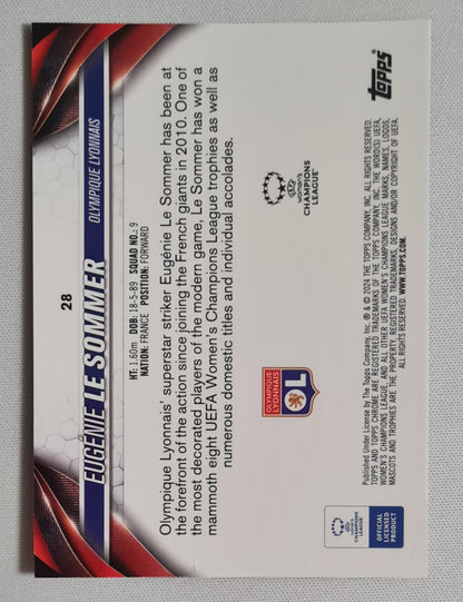 Eugenie Le Sommer - 2024 Topps Chrome #28 (CL) Aqua Refractor