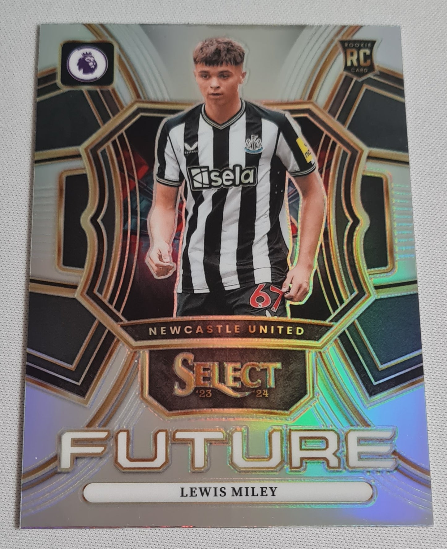 Lewis Miley - 2023/24 Panini Select Premier League Soccer #17 (RC) Future Prizm Refractor