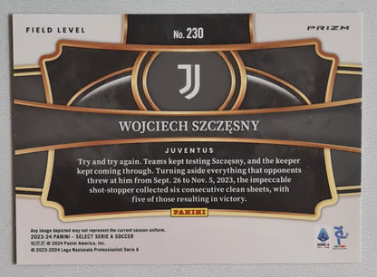 Wojciech Szczesny - 2023/24 Panini Select Serie A Soccer #230 Field Level Holo