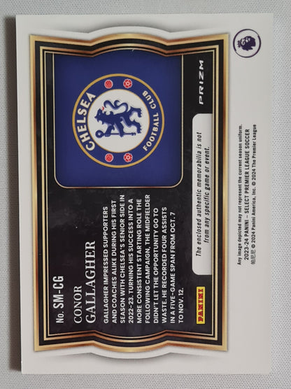 Conor Gallagher - 2023/24 Panini Select Premier League Soccer #SM-CG Holo /Patch Blue