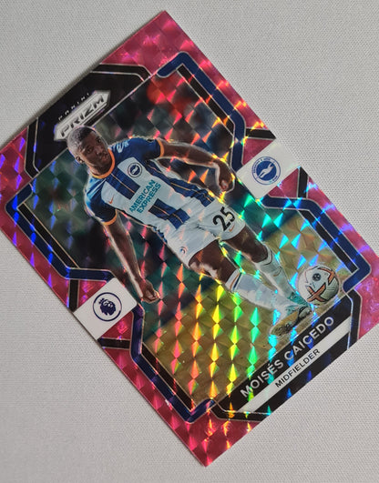 Moises Caicedo - 2022/23 Panini Prizm Premier League Soccer #135 Pink Prizm Refractor
