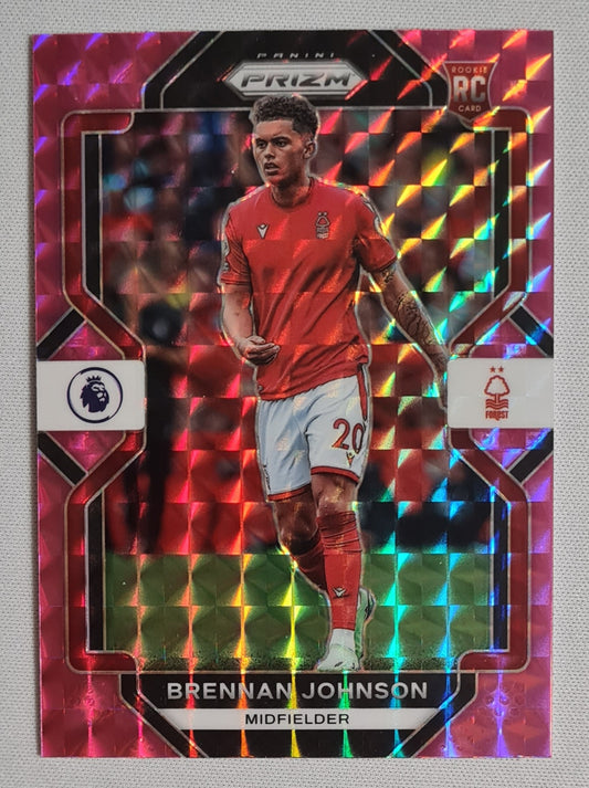 Brennan Johnson - 2022/23 Panini Prizm Premier League Soccer #147 Pink Prizm Refractor