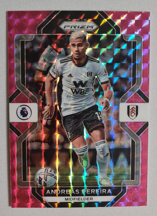 Andreas Pereira - 2022/23 Panini Prizm Premier League Soccer #66 Pink Prizm Refractor