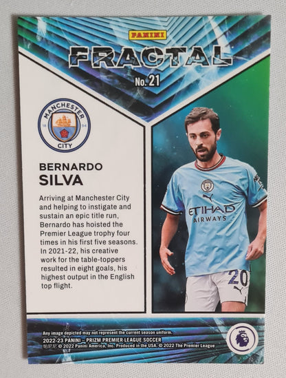 Bernardo Silva - 2022/23 Panini Prizm Premier League Soccer - Fractal #21