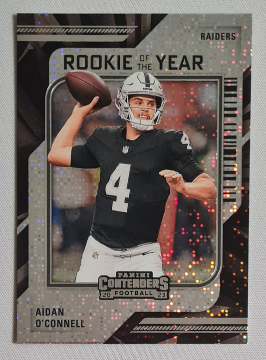 Aidan O'Connell - 2023 Panini Contenders Football #1 Rookie of the Year - Sparkle L.A. Raiders