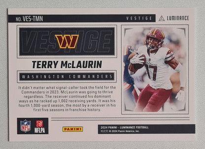 Terry McLaurin - 2024 Panini Luminance Football Vestige #VES-TMN - Washington Commanders