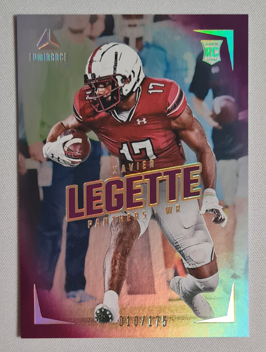 Xavier Legette - 2023 Panini Luminance Football #142 (RC) NFL Pathers Purple Holo /175