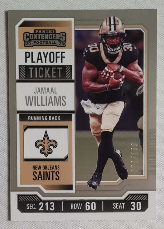 Jamaal Wiliams - 2023 Panini Contenders Football #73 Playoff Ticket - NFL New Orleans Saints /199