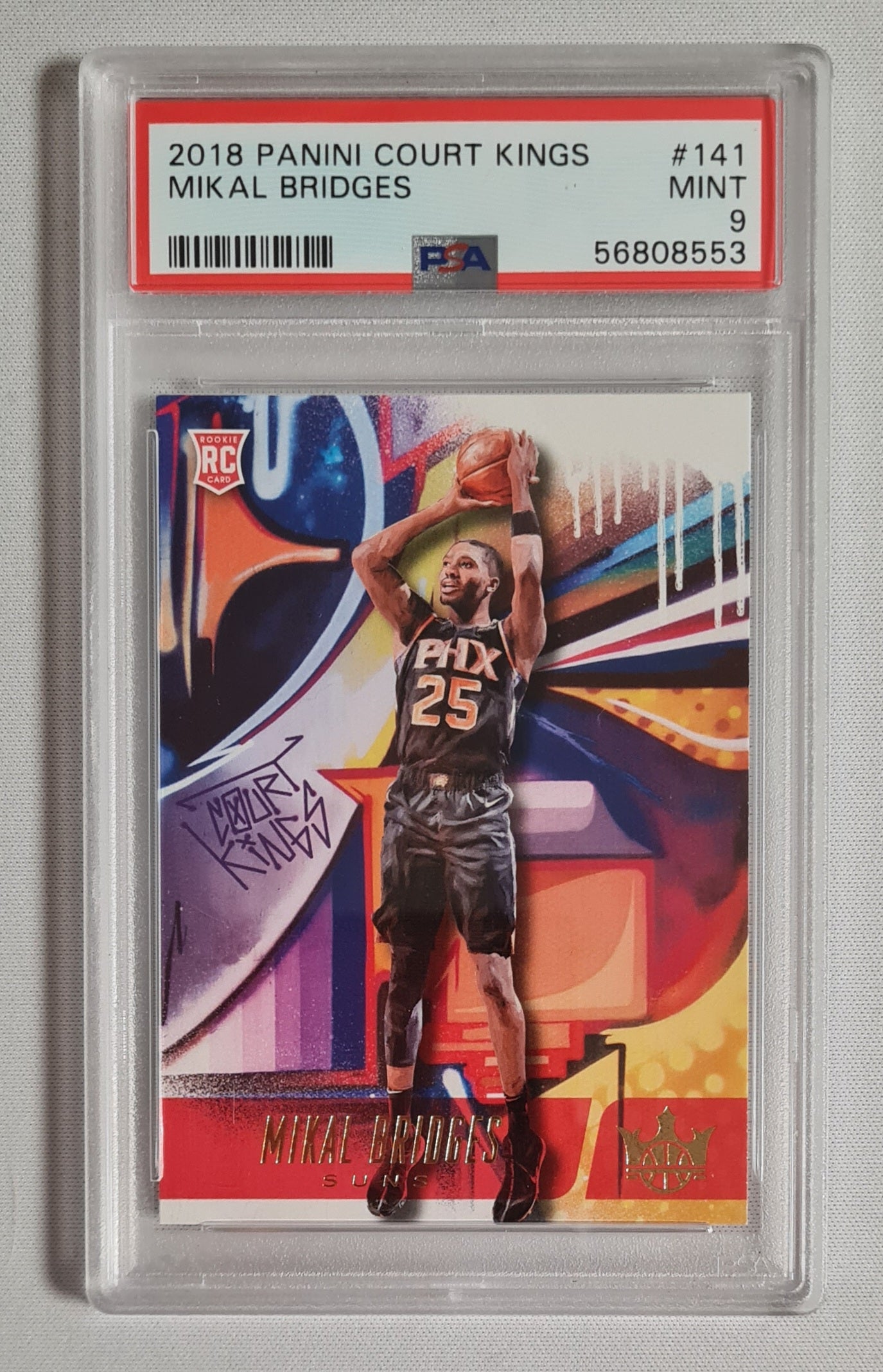 Mikal Bridges - 2018 Panini Court Kings Basketball NBA Phoenix Suns #141 PSA 9 MNT