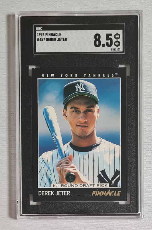 Derek Jeter - 1993 Pinnacle Baseball MLB Yankees #457 SGC 8.5 NM