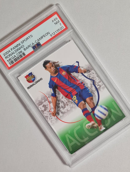Ronaldinho - 2004 Panini Sports Mega Crk. Barca-Campeon #49 PSA 7 NM