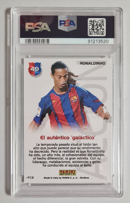 Ronaldinho - 2004 Panini Sports Mega Crk. Barca-Campeon #49 PSA 7 NM
