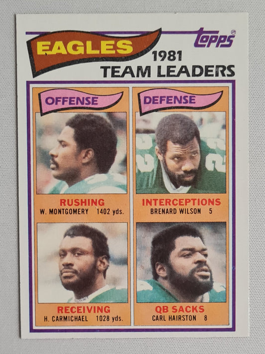 Team Leaders Eagles NFL - 1982 Topps Philadelphia Eagles 1981 Team Leaders