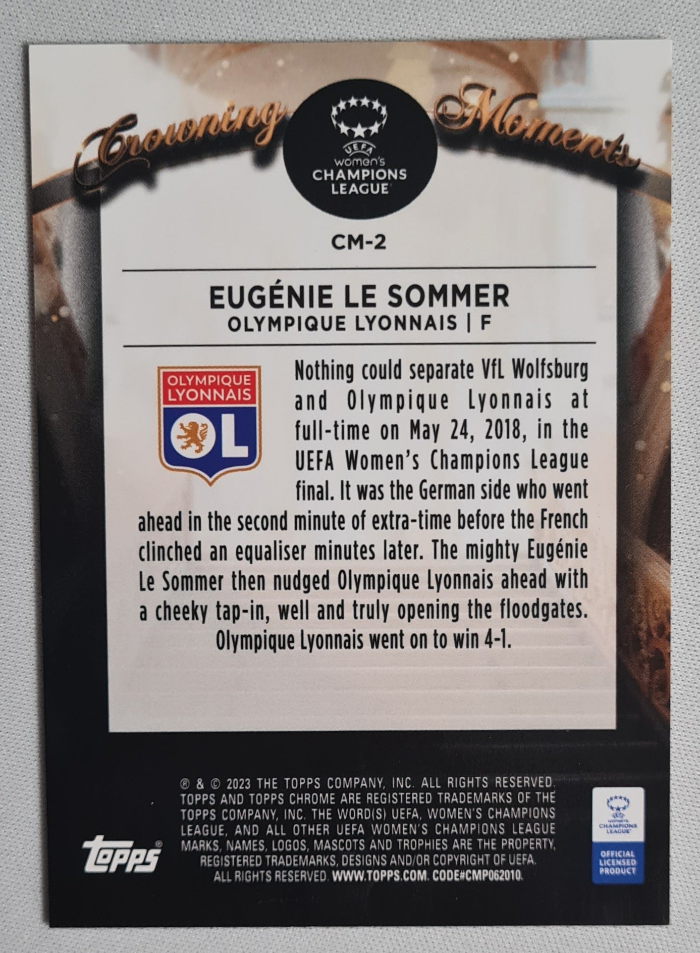 Eugenie Le Sommer - 2023 Topps Chrome "Crowning Moments" #CM-2 (CL)