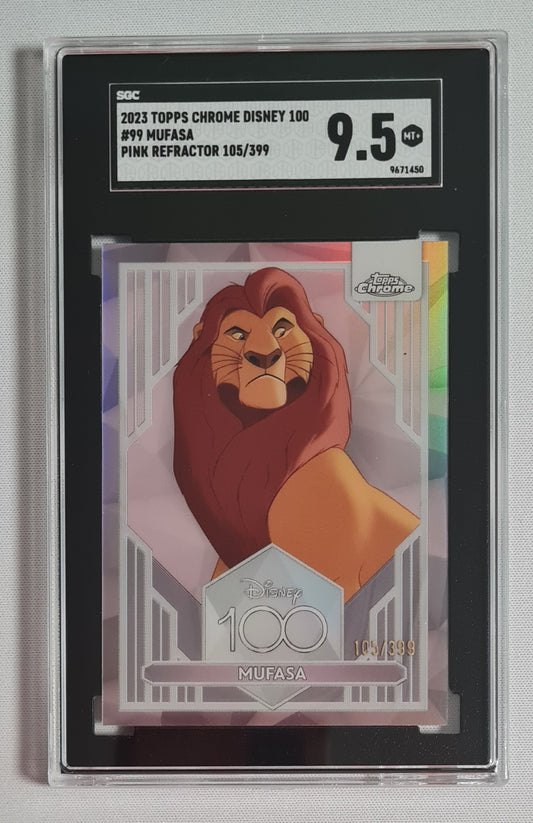 Musafa - 2023 Topps Chrome Disney 100 #99 Pink Refractor 105/399 SGC 9.5