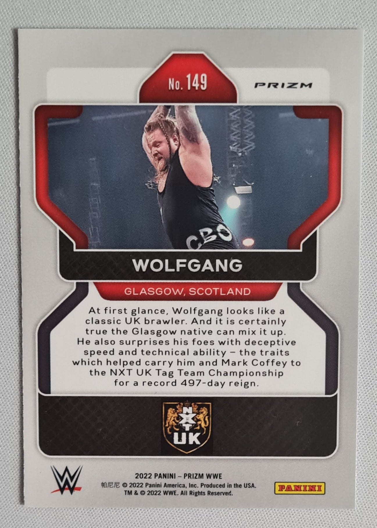 Wolfgang - 2022 Panini Prizm WWE (NXT UK) #149
