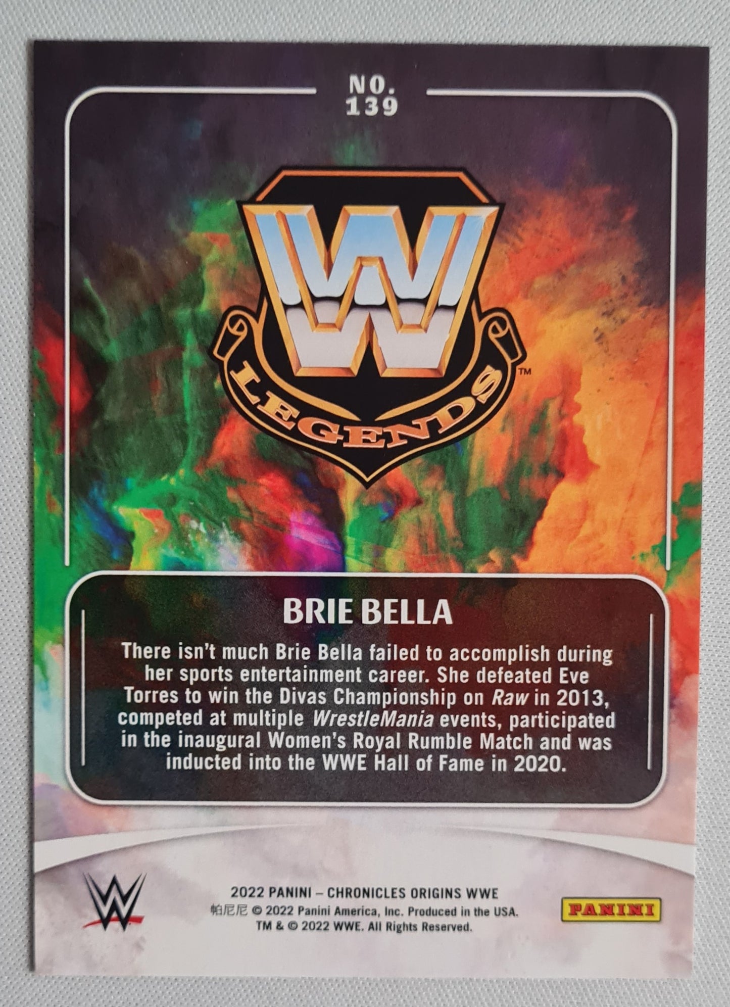 Brie Bella - 2022 Panini Chronicles Origins WWE Legends #139