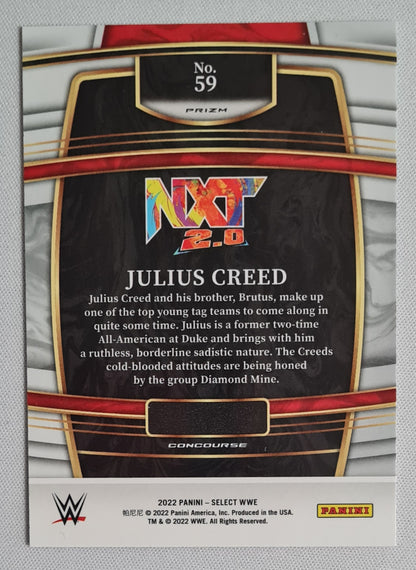 Julius Creed - 2022 Panini Select WWE NXT 2.0 #59 Prizm Concourse