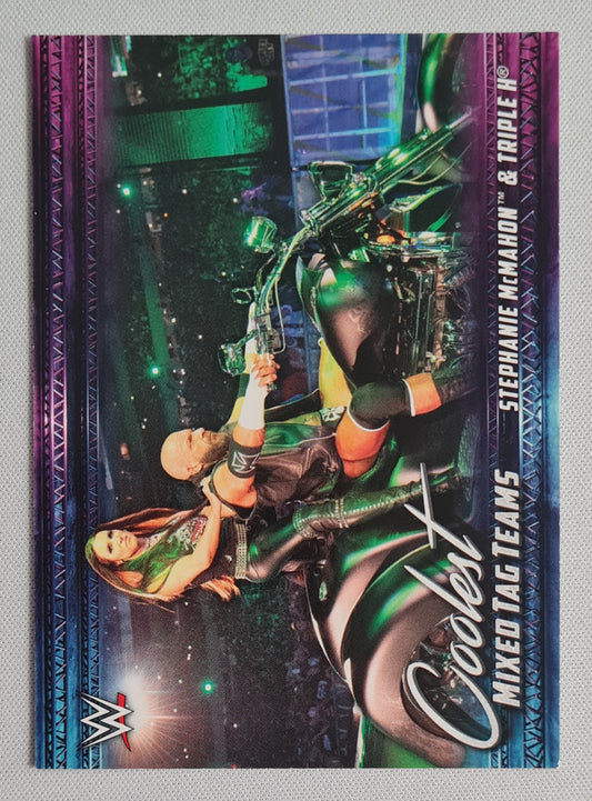 Stephanie McMahon & Triple H - 2021 Topps WWE "Mixed Tag Teams" #MT-7
