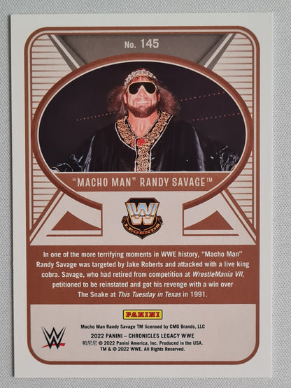 "Macho Man" Randy Savage - 2022 Panini Chronicles Legacy WWE #145 PSA 9.5