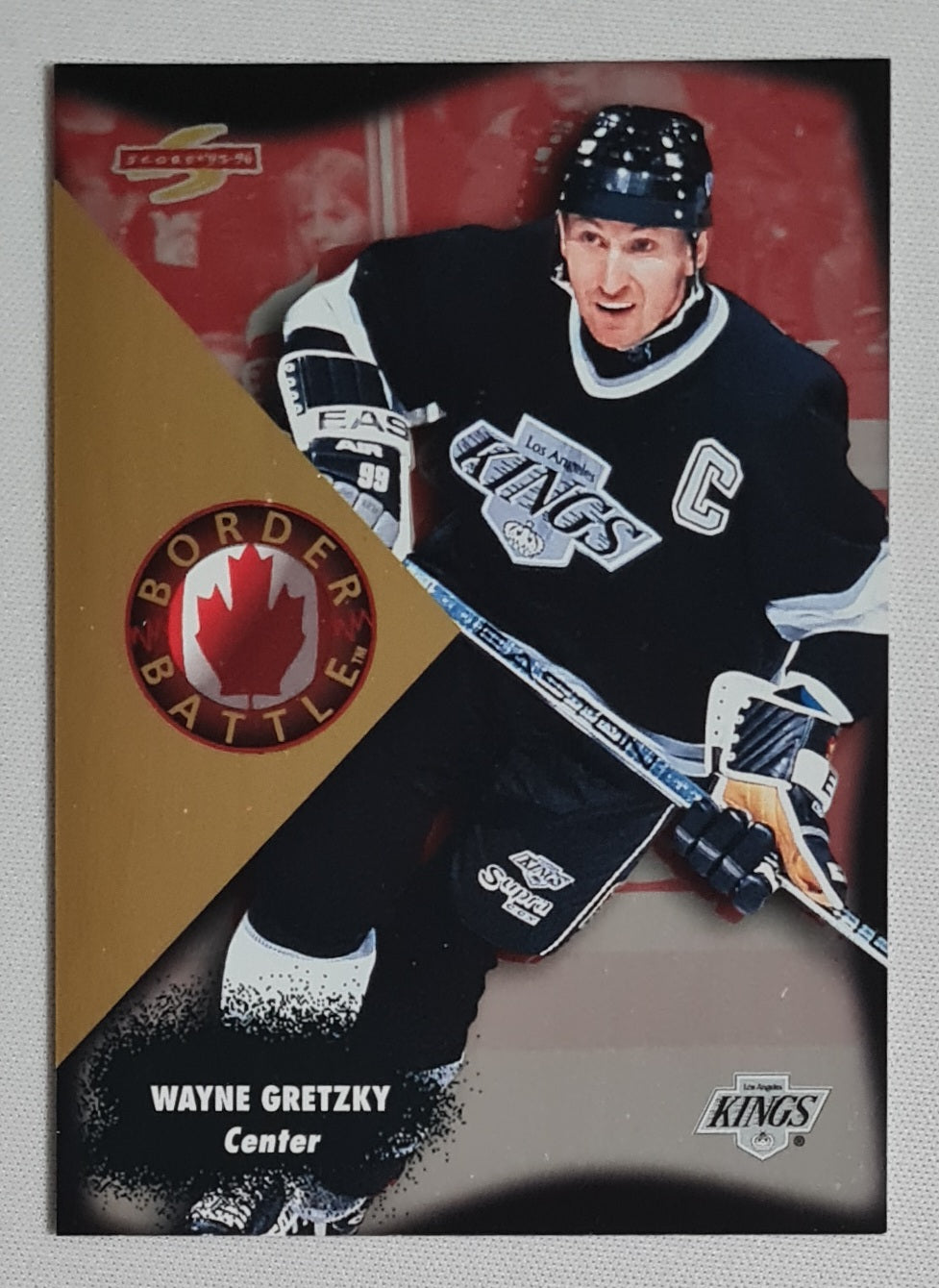 Wayne Gretzky - 1995 Pinnacle NHL Ice Hockey #2 of 15 Border Battle LA Kings