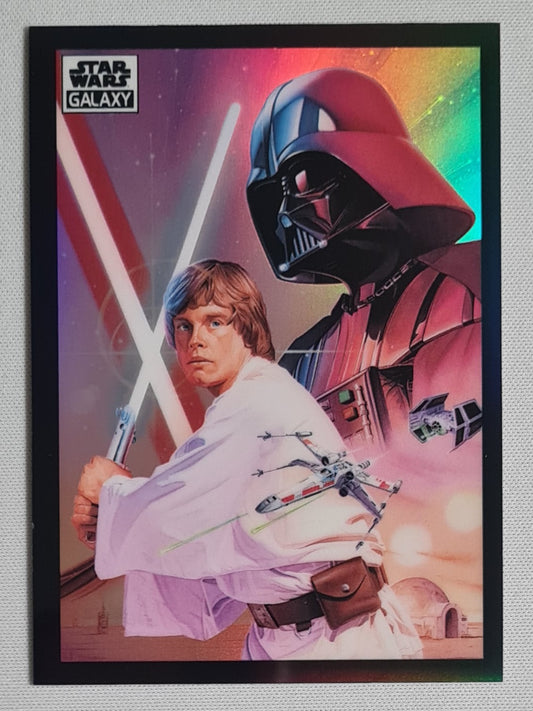 Luke Skywalker & Darth Vader - Topps Star Wars Galaxy - The Dark Lord and a New Hope #46 Refractor