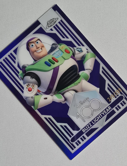 Buzz Lightyear - 2023 Topps Chrome Disney 100 - Purple Refractor /299