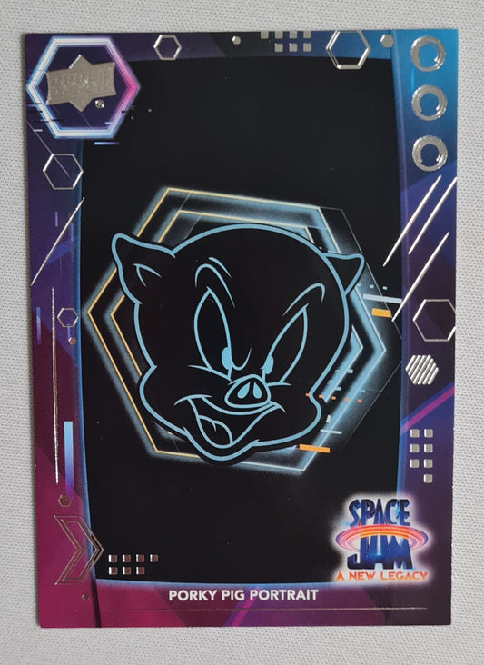 Porky Pig Portrait - 2022 Upper Deck Space Jam - a new Legacy #38