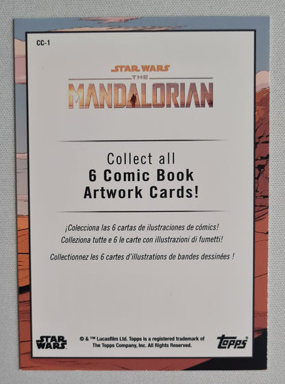 The Mandalorian - Topps Star Wars "Collect all 6 Comic Book Artwork Cards!" #CC-1