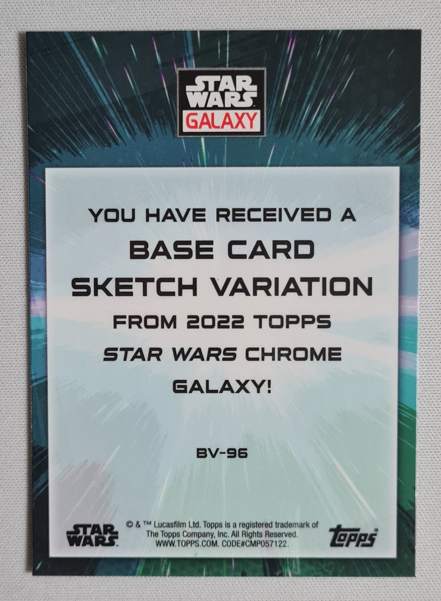 Bossk - 2022 Topps Star Wars Galaxy #BV-96 Base Card Sketch Variation Star Wars Chrome