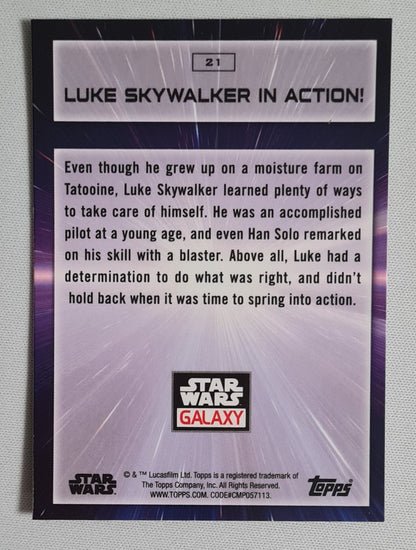 Luke Skywalker - Topps Star Wars Galaxy #21 - Luke Skywalker in Action!