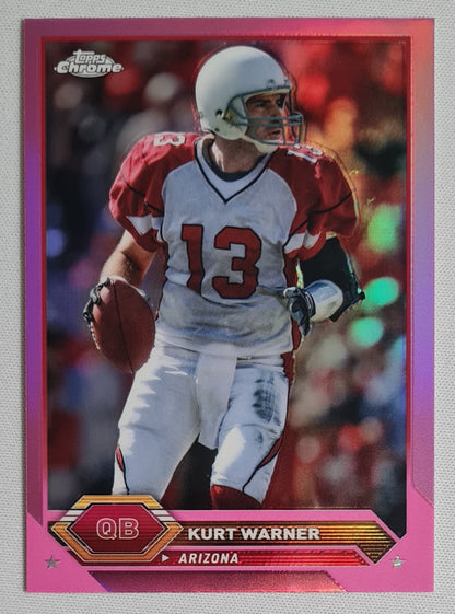 Kurt Warner - 2023 Topps Composite Chrome Pink Refractor #18 Arizona Cardinals