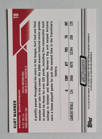 Kurt Warner - 2023 Topps Composite Chrome Pink Refractor #18 Arizona Cardinals
