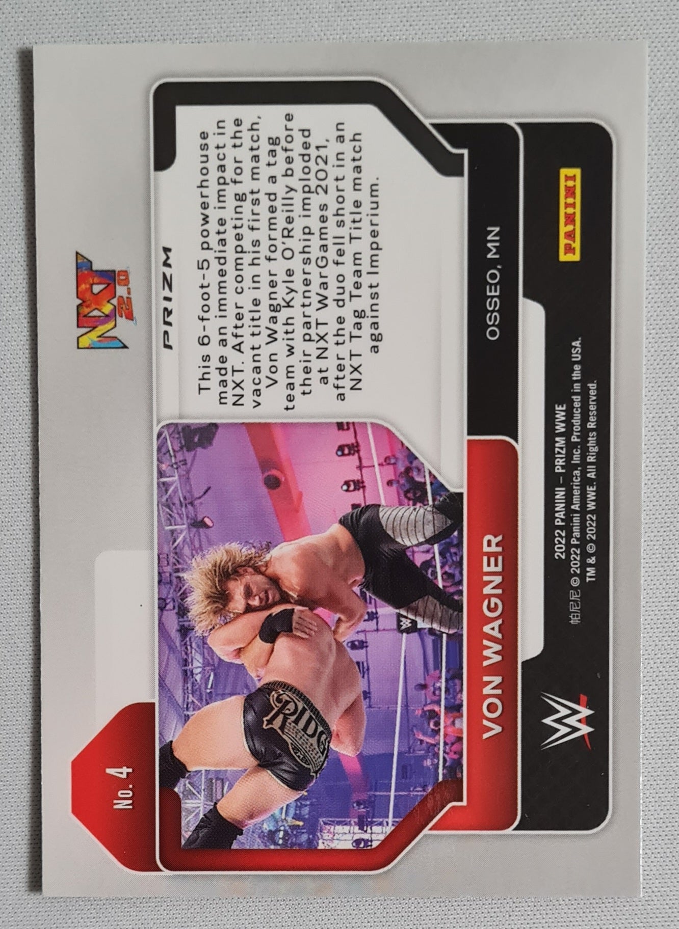 Von Wagner - 2022 Panini Prizm WWE Green Prizm #4