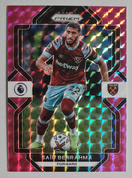Said Benrahma - 2023/24 Panini Prizm Premier League Pink Mosaic Prizm #217 West Ham United